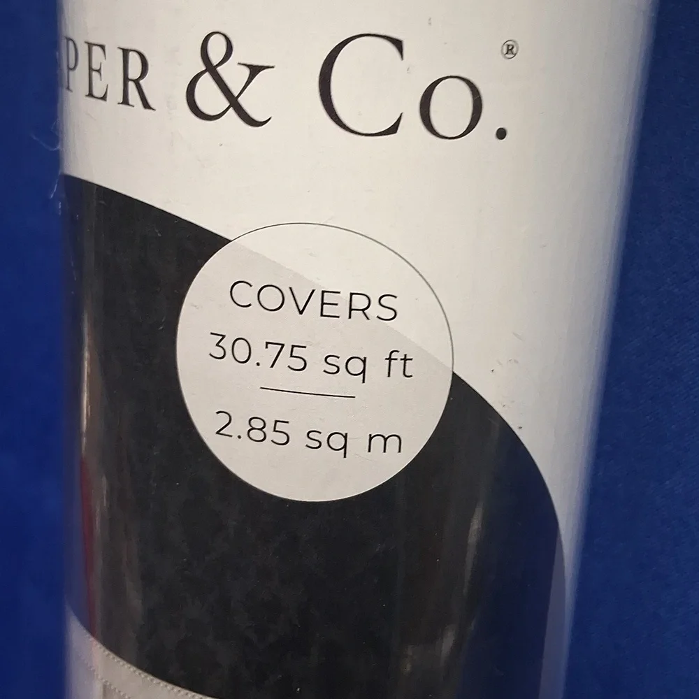 NWT Tempaper & CO. Damsel Peel and Stick Wallpaper Metallic Black Pearl